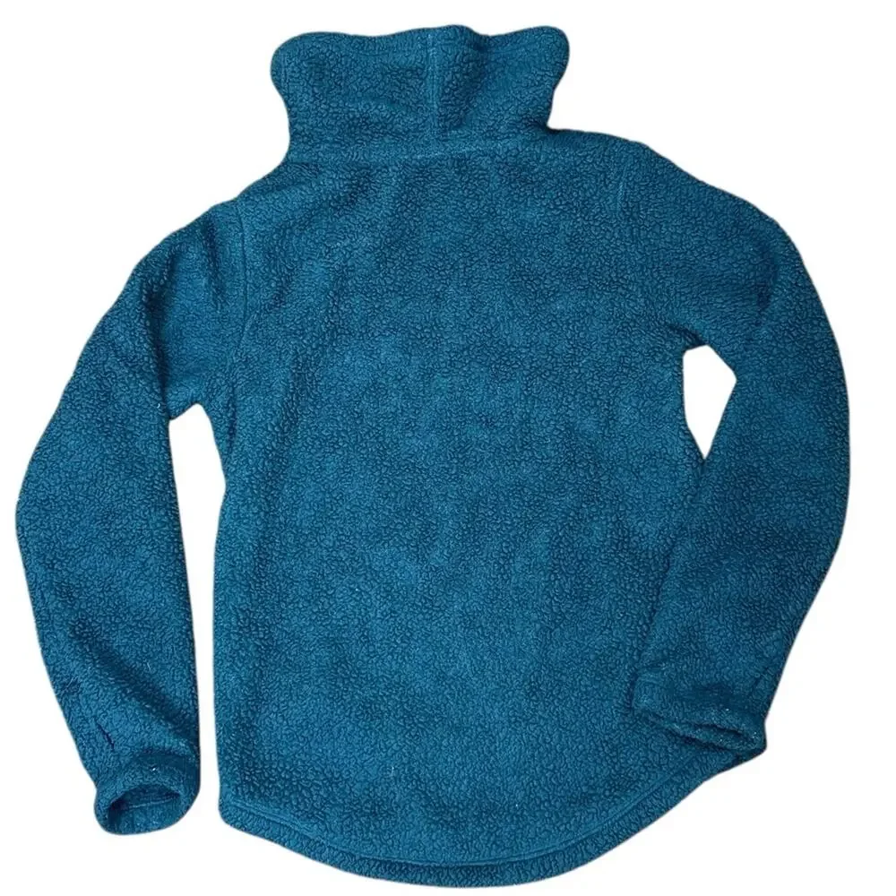 C9 Champion Fleece Sweatshirt Teal Small 6-7 Mock Neck Kangaroo Pocket